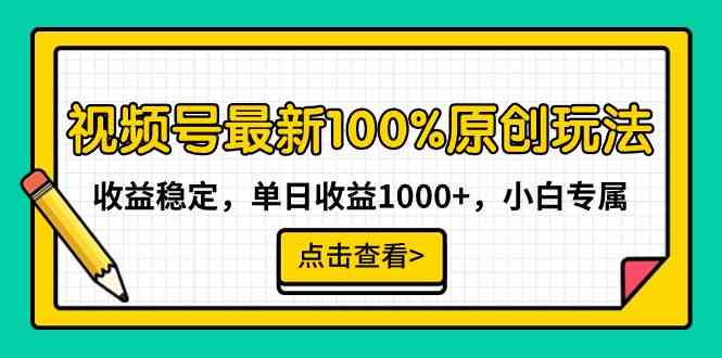 （9070期）视频号最新100%原创玩法，收益稳定，单日收益1000+，小白专属-iTZL项目网