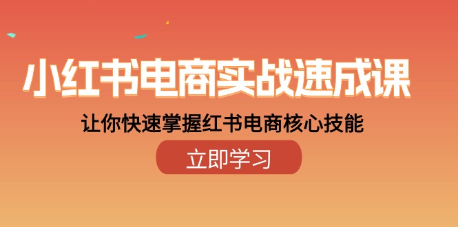 （10384期）小红书电商实战速成课，让你快速掌握红书电商核心技能（28课）-iTZL项目网