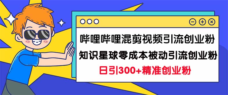 （7138期）哔哩哔哩混剪视频引流创业粉日引300+知识星球零成本被动引流创业粉一天300+-iTZL项目网