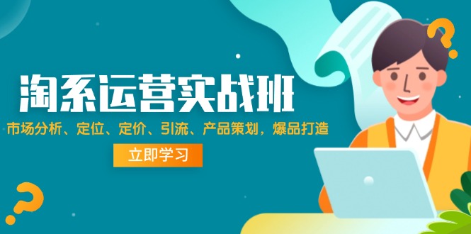 （12186期）淘系运营实战班：市场分析、定位、定价、引流、产品策划，爆品打造-iTZL项目网