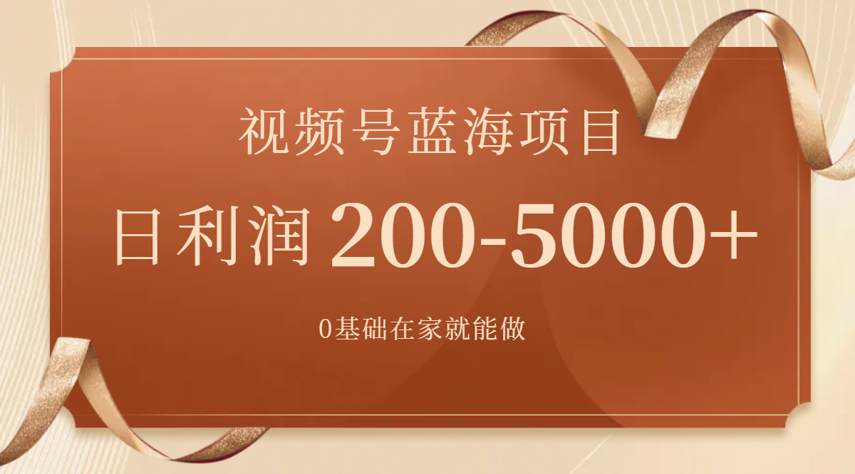 （7585期）视频号蓝海项目，0基础在家也能做，日入200-5000+【附266G资料】-iTZL项目网