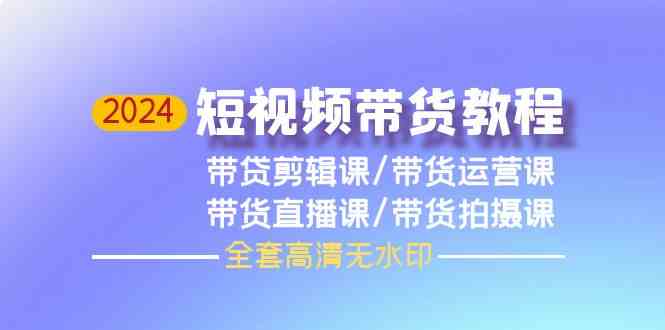 （9929期）2024短视频带货教程，剪辑课+运营课+直播课+拍摄课（全套高清无水印）-iTZL项目网