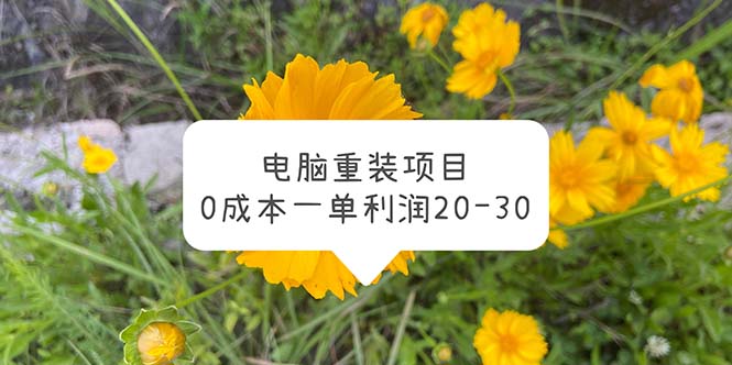 （5882期）电脑系统重装项目，0成本一单利润20-30-iTZL项目网