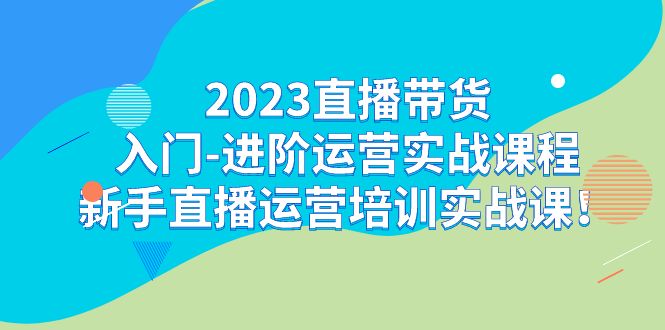 （7162期）2023直播带货入门-进阶运营实战课程：新手直播运营培训实战课！-iTZL项目网