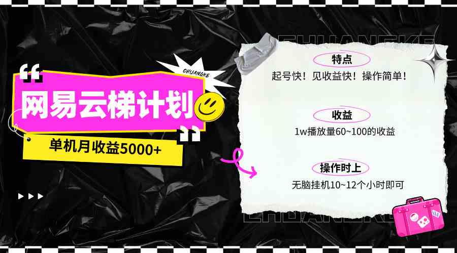 （10063期）最新网易云梯计划网页版，单机月收益5000+！可放大操作-iTZL项目网