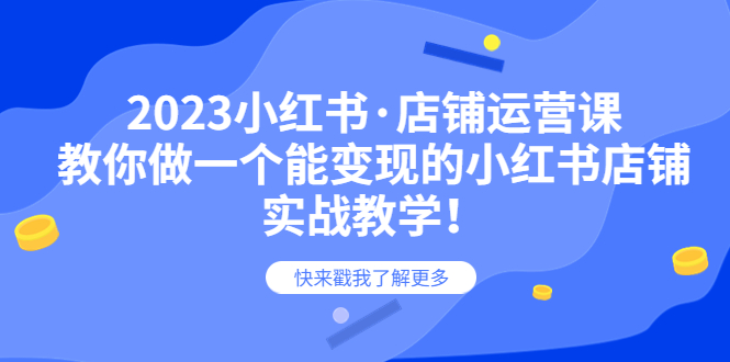 （6127期）2023小红书·店铺运营课，教你做一个能变现的小红书店铺，20节-实战教学-iTZL项目网