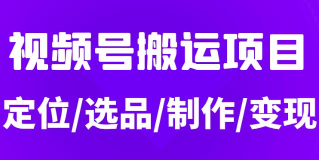 从0到1玩转视频号，月入5位数的视频号搬运项目，定位+选品+制作+变现全流程-iTZL项目网