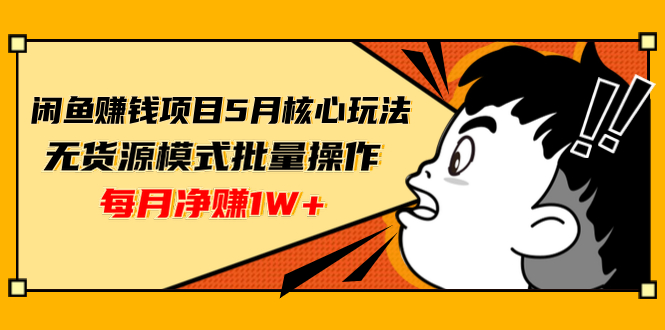 （1312期）闲鱼赚钱项目5月核心玩法，无货源模式批量操作，每月净赚1W+（共2节视频）-iTZL项目网