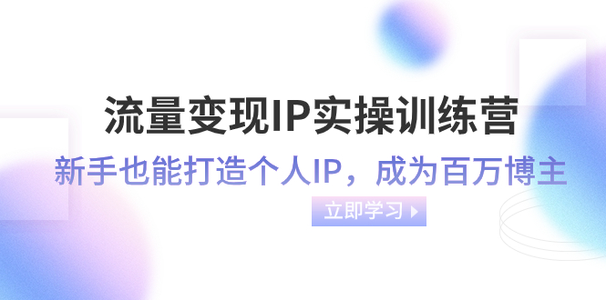 （8134期）流量变现-IP实操训练营：新手也能打造个人IP，成为百万 博主（46节课）-iTZL项目网