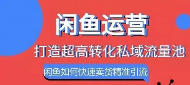 图片[1]-（1086期）闲鱼如何快速卖货精准引流打造私域流量池，快速卖货月赚过万-iTZL项目网