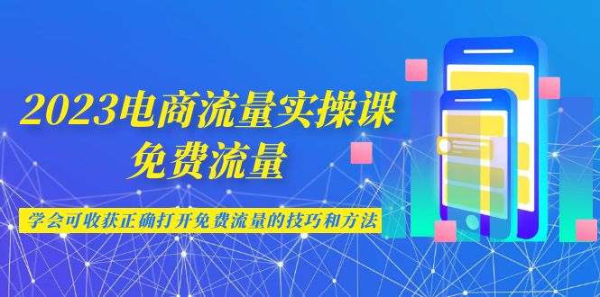 （6880期）2023电商流量实操课-免费流量，学会可收获正确打开免费流量的技巧和方法-iTZL项目网