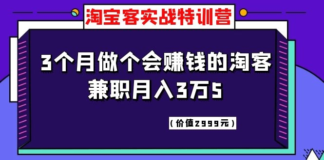 图片[2]-（1119期）淘宝客实战特训营，三个月做个会赚钱的淘客，兼职月入3万5（价值2999元）-iTZL项目网