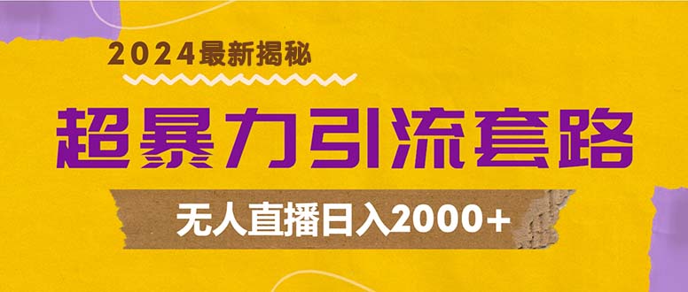 （12800期）超暴力引流套路，无人直播日入2000+-iTZL项目网