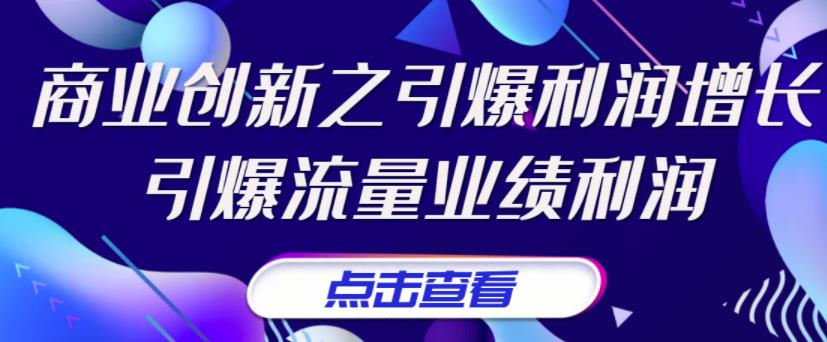 张琦《商业创新之引爆利润增长》引爆流量业绩利润-iTZL项目网