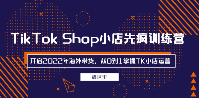 （2463期）TikTok Shop小店先疯训练营，开启2022年海外带货，从0到1掌握TK小店运营-iTZL项目网