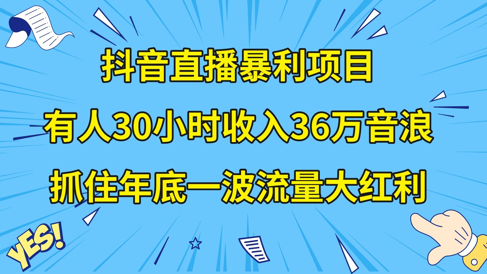 （8388期）抖音直播暴利项目，有人30小时收入36万音浪，公司宣传片年会视频制作，…-iTZL项目网