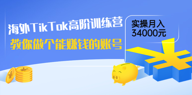 （3628期）海外TikTok高阶训练营：教你做个能赚钱的账号，实操月入34000元！-iTZL项目网