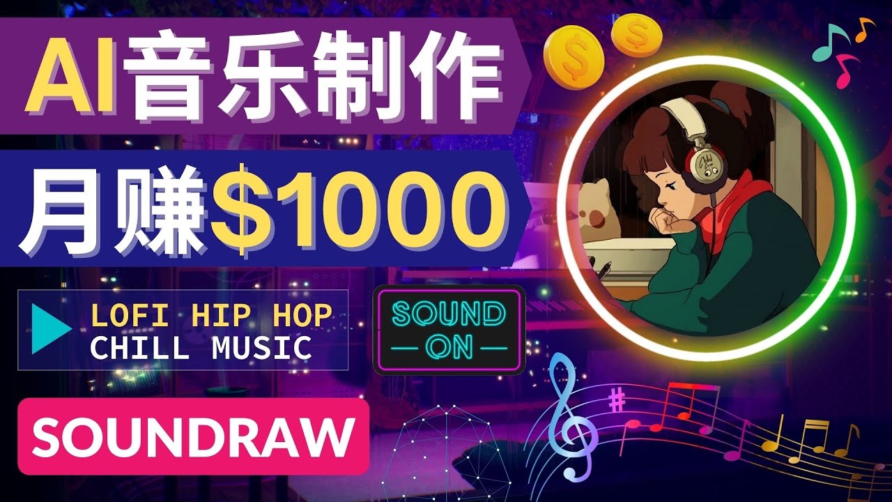 （4251期）无需任何音乐基础： 使用AI软件制作Lofi Hip Hop Chill Music 月赚1000美元-iTZL项目网