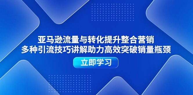 （11335期）亚马逊流量与转化提升整合营销，多种引流技巧讲解助力高效突破销量瓶颈-iTZL项目网