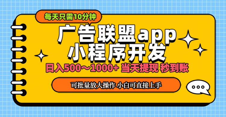 （11645期）小程序开发 广告赚钱 日入500~1000+ 小白轻松上手！-iTZL项目网