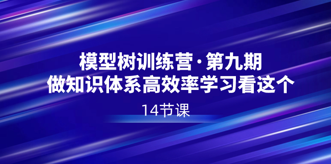 （8725期）模型树特训营·第九期，做知识体系高效率学习看这个（14节课）-iTZL项目网