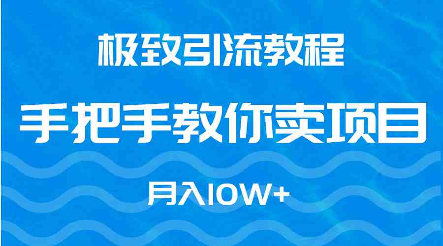 （9265期）极致引流教程，手把手教你卖项目，月入10W+-iTZL项目网