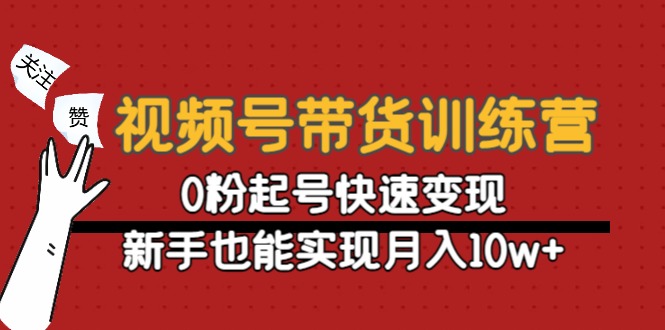 （4446期）视频号带货训练营：0粉起号快速变现，新手也能实现月入10w+-iTZL项目网