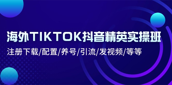 （10998期）海外TIKTOK抖音精英实操班：注册下载/配置/养号/引流/发视频/等等-iTZL项目网