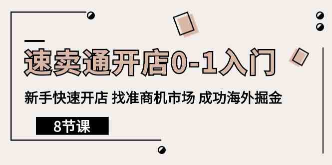 （10126期）速卖通开店0-1入门，新手快速开店 找准商机市场 成功海外掘金（8节课）-iTZL项目网