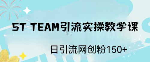 （6578期）ST TEAM引流实操课，日引流网创粉100+-iTZL项目网