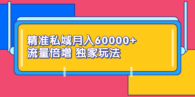 （2353期）精准私域月入60000+ 流量倍增 独家玩法（9节视频课）-iTZL项目网