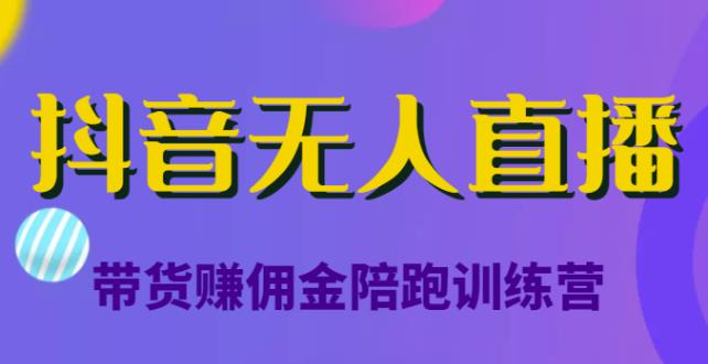 抖音无人直播带货赚佣金陪跑训练营，从0开始看完就能实操，日赚5000元（价值6980元）-iTZL项目网