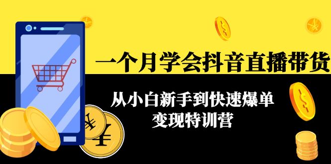 （4299期）一个月学会抖音直播带货：从小白新手到快速爆单变现特训营(63节课)-iTZL项目网