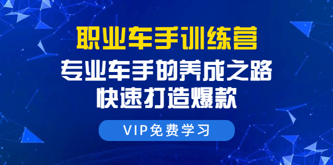 （1485期）职业车手训练营：专业车手的养成之路，快速打造爆款（8节-无水印直播课）-iTZL项目网