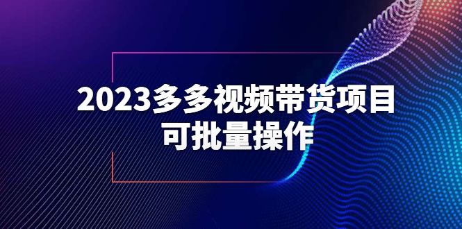 （6216期）2023多多视频带货项目，可批量操作【保姆级教学】-iTZL项目网