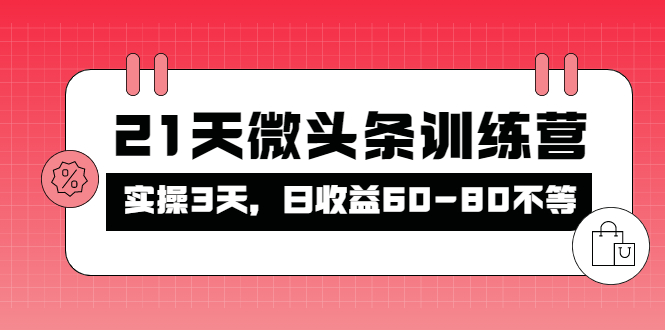 （4129期）被忽视的微头条，21天微头条训练营，实操3天，日收益60-80不等-iTZL项目网