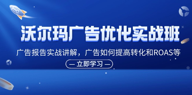 （11847期）沃尔玛广告优化实战班，广告报告实战讲解，广告如何提高转化和ROAS等-iTZL项目网