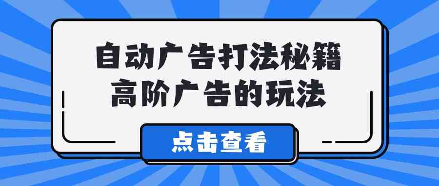 （9298期）A lice自动广告打法秘籍，高阶广告的玩法-iTZL项目网