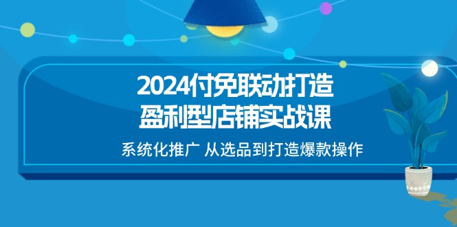 （11458期）2024付免联动-打造盈利型店铺实战课，系统化推广 从选品到打造爆款操作-iTZL项目网