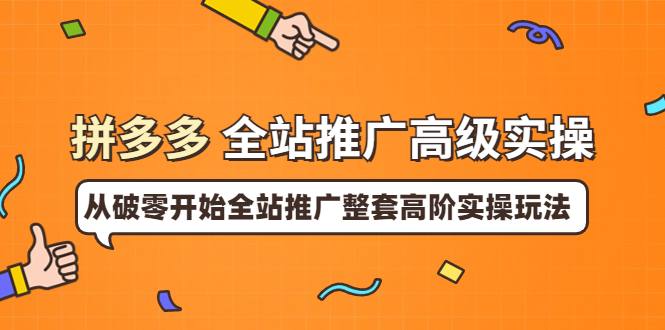 （3605期）拼多多全站推广高级实操：从破零开始全站推广整套高阶实操玩法-iTZL项目网