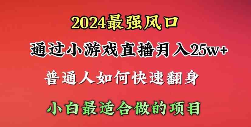 （10020期）2024年最强风口，通过小游戏直播月入25w+单日收益5000+小白最适合做的项目-iTZL项目网