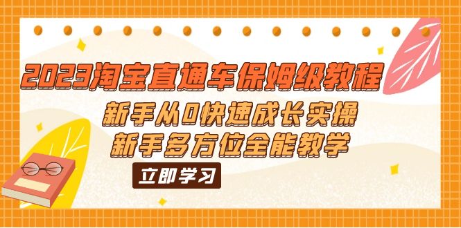 （6286期）2023淘宝直通车保姆级教程：新手从0快速成长实操，新手多方位全能教学-iTZL项目网