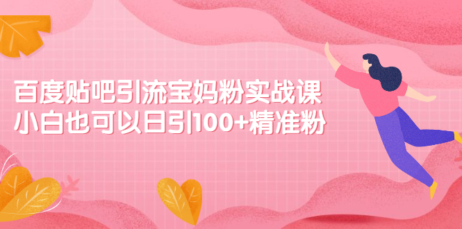 （2149期）百度贴吧引流宝妈粉实战课，小白也可以日引100+精准粉【视频课程】-iTZL项目网