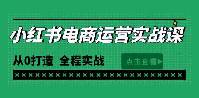 （9946期）最新小红书·电商运营实战课，从0打造  全程实战（65节视频课）-iTZL项目网