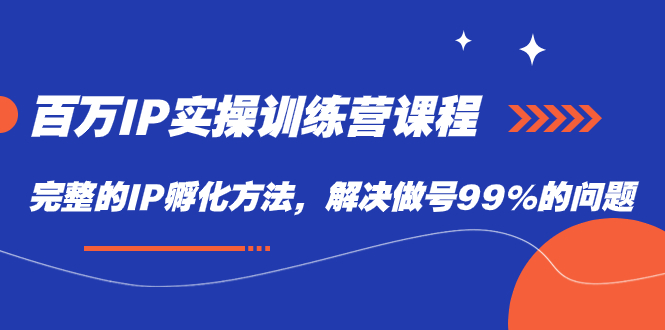 （7354期）百万IP实战训练营课程，完整的IP孵化方法，解决做号99%的问题-iTZL项目网