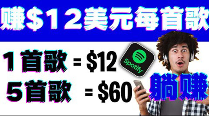 （3466期）听歌赚美金项目，每听一首歌就赚12美元，结合推送网站赚更多【视频教程】-iTZL项目网