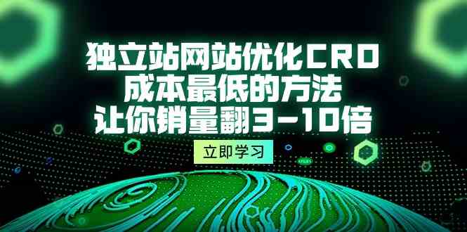 （10173期）独立站网站优化CRO，成本最低的方法，让你销量翻3-10倍（5节课）-iTZL项目网