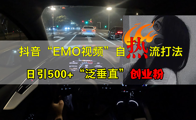 （13029期）抖音EMO视频自热打法，日引500+“泛垂直”创业粉-iTZL项目网