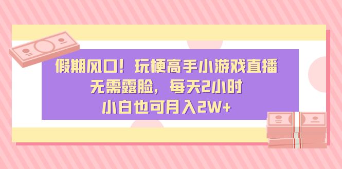 （8769期）假期风口！玩梗高手小游戏直播，无需露脸，每天2小时，小白也可月入2W+-iTZL项目网