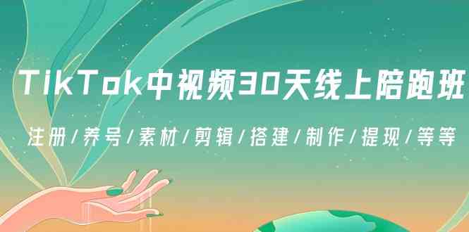 （8963期）TikTok中视频-30天线上陪跑班：注册/养号/素材/剪辑/搭建/制作/提现/等等-iTZL项目网